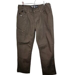 Ariat Rebar M4 Relaxed Straight Brown Canvas Work Pant Mens 34x32 Utility Pocket